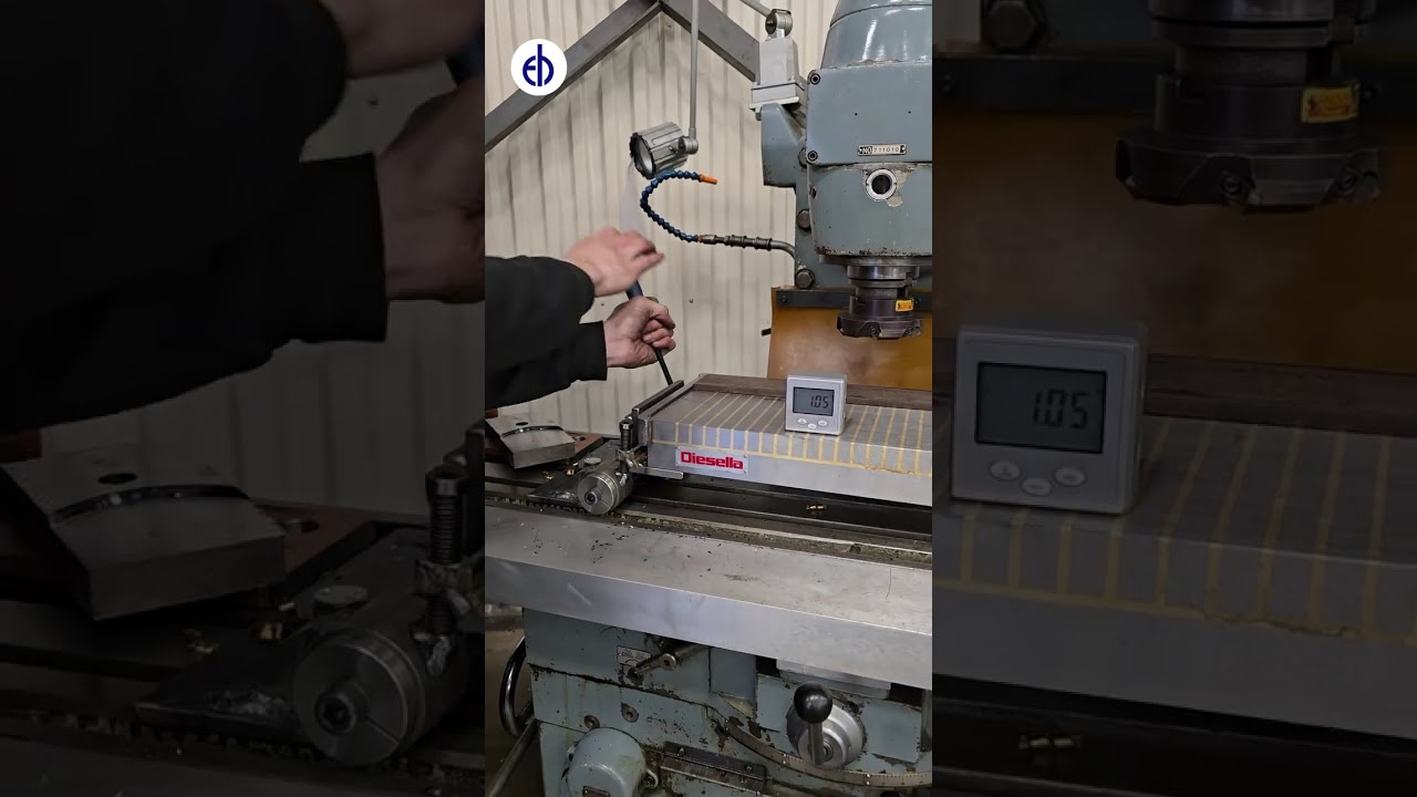 Specialtillverkat ställbart magnetbord till en fräs