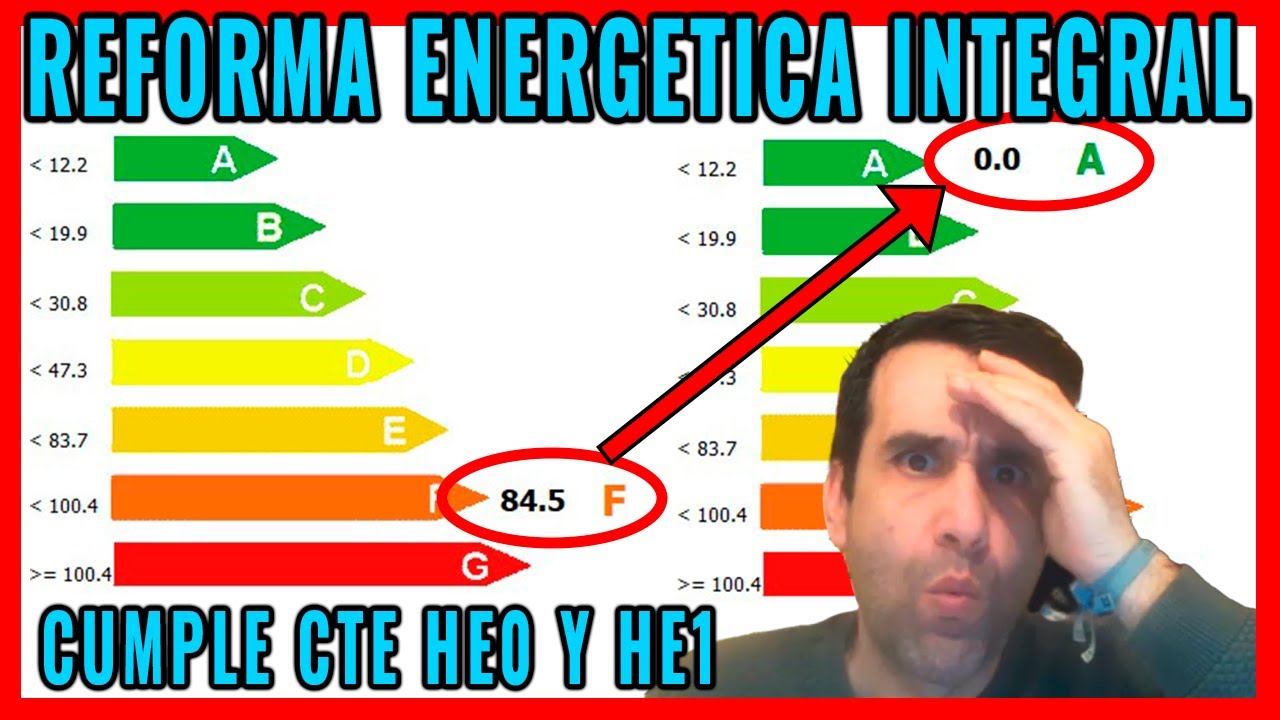 🔴 REFORMA ENERGETICA con CTE 2019: 😮Cómo PASAR de una F a A en EFICIENCIA. Certificado Energético📋