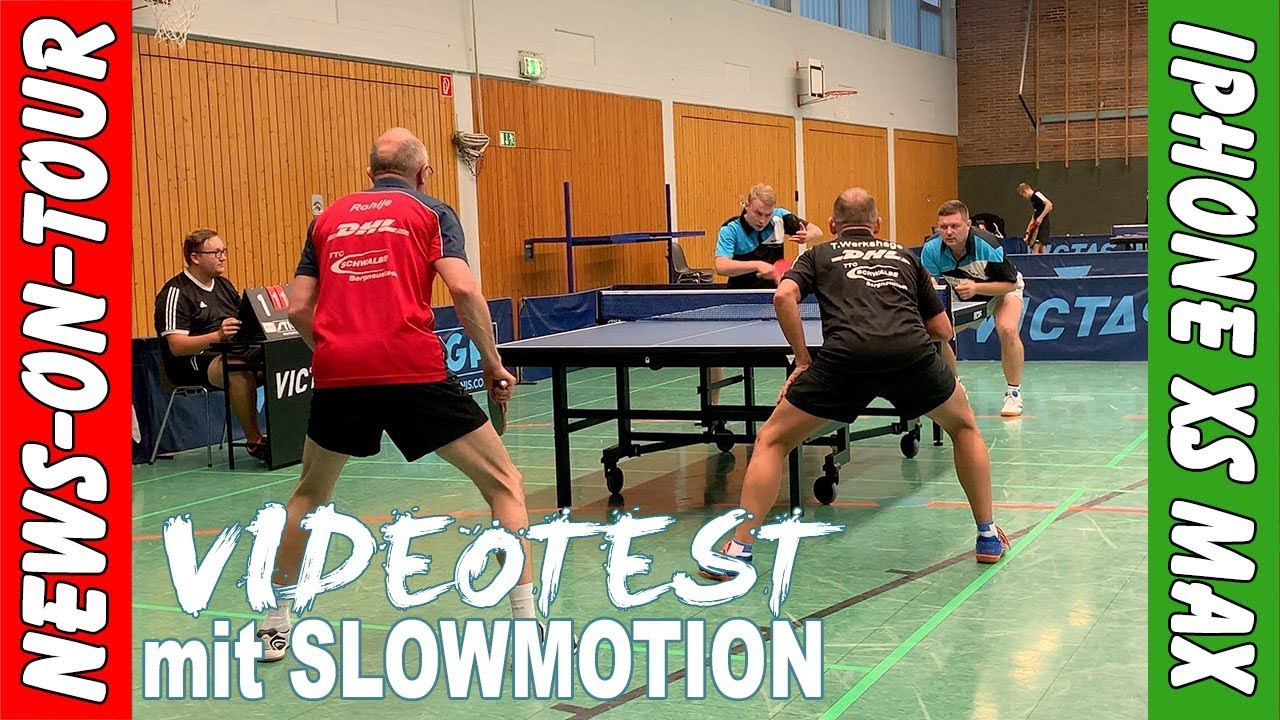 Apple iPhone Xs Max (4k) Amateur Sport Video Low Light Test mit Slowmotion! Tischtennis Verbandsliga