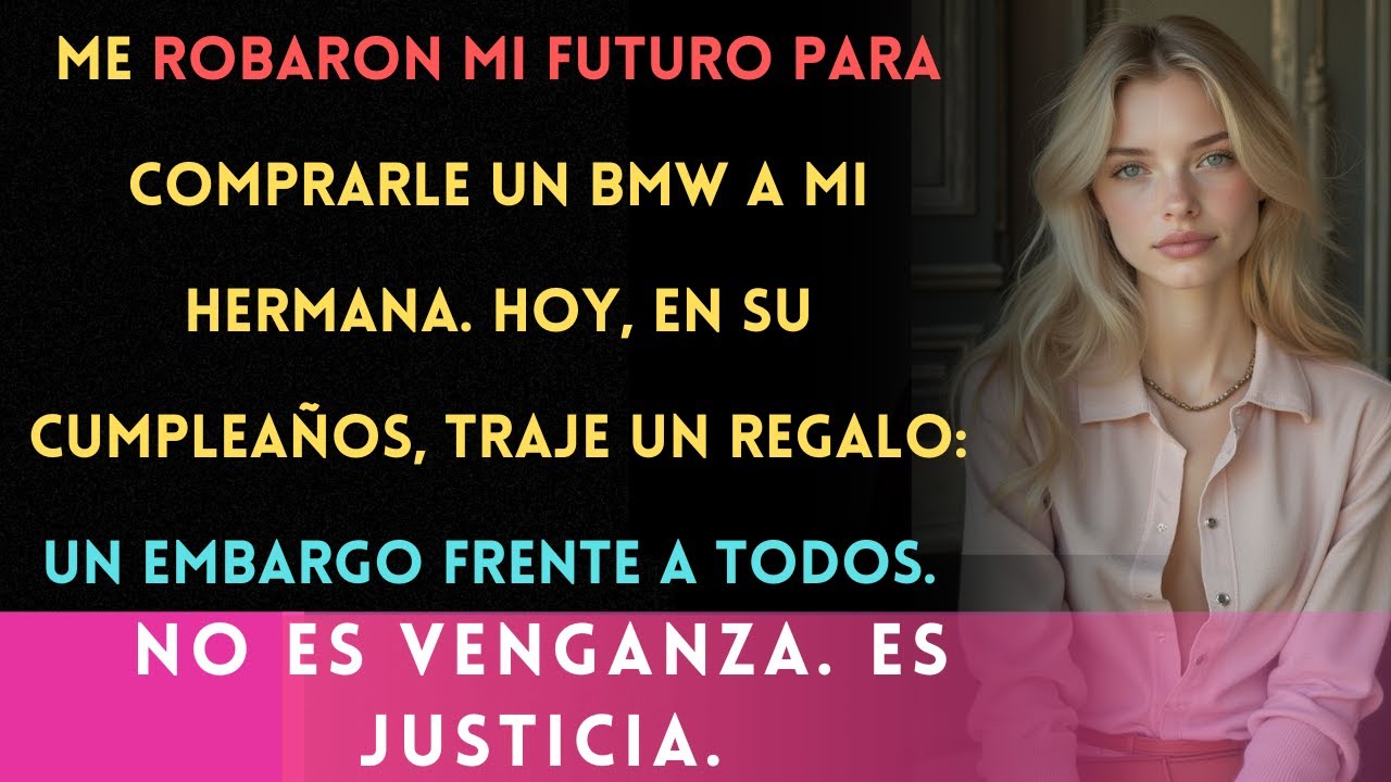 Me robaron mi futuro para comprarle un BMW a mi hermana. Hoy, en su cumpleaños, traje un regalo: