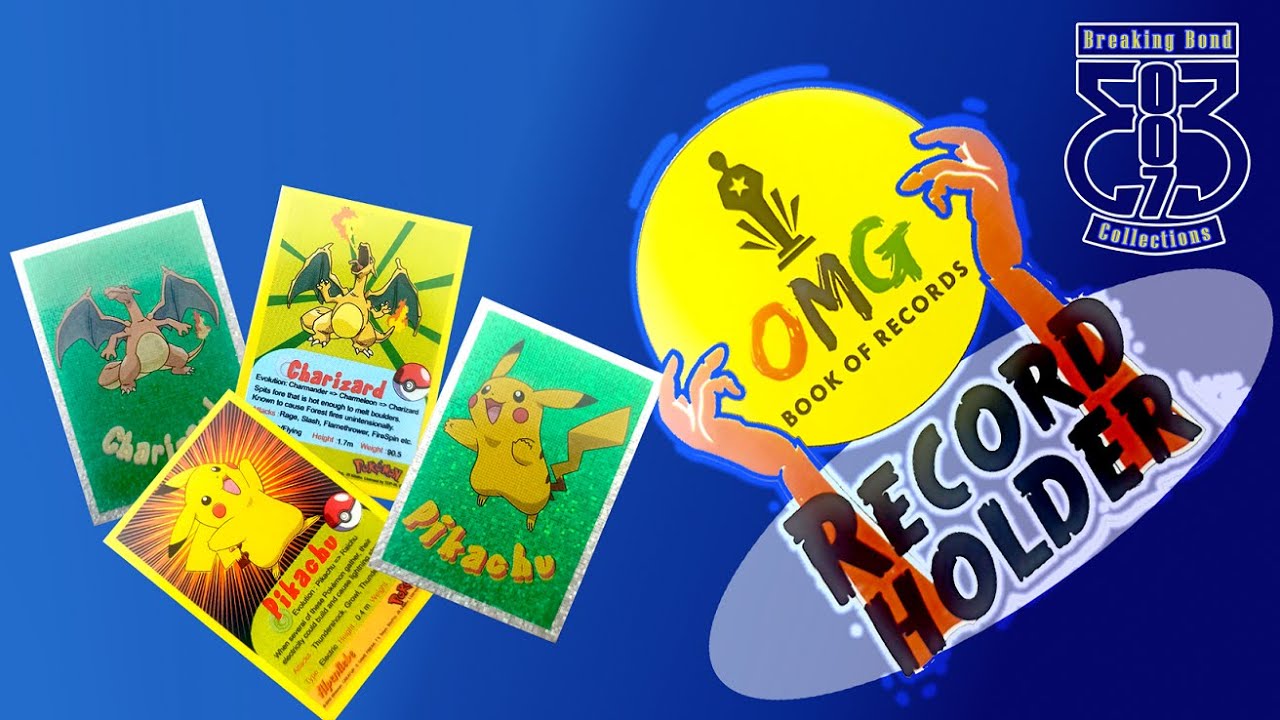 Pok&eacute;mon Sticker Card - OMG Book Of Record ! #Nationalrecord #achievements #hobby  #indiancollection