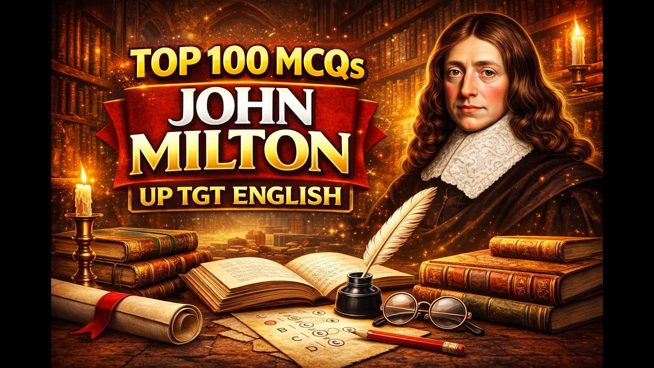 500 MCQS ON MILTON II MILTON BIOGRAPHY II UP TGT ENGLISH CLASSES II UP GIC LECTURERE ENGLISH CLASSES