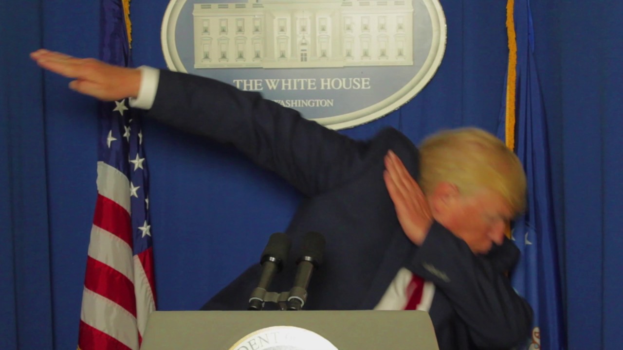 Trump Dabs and Tries To 