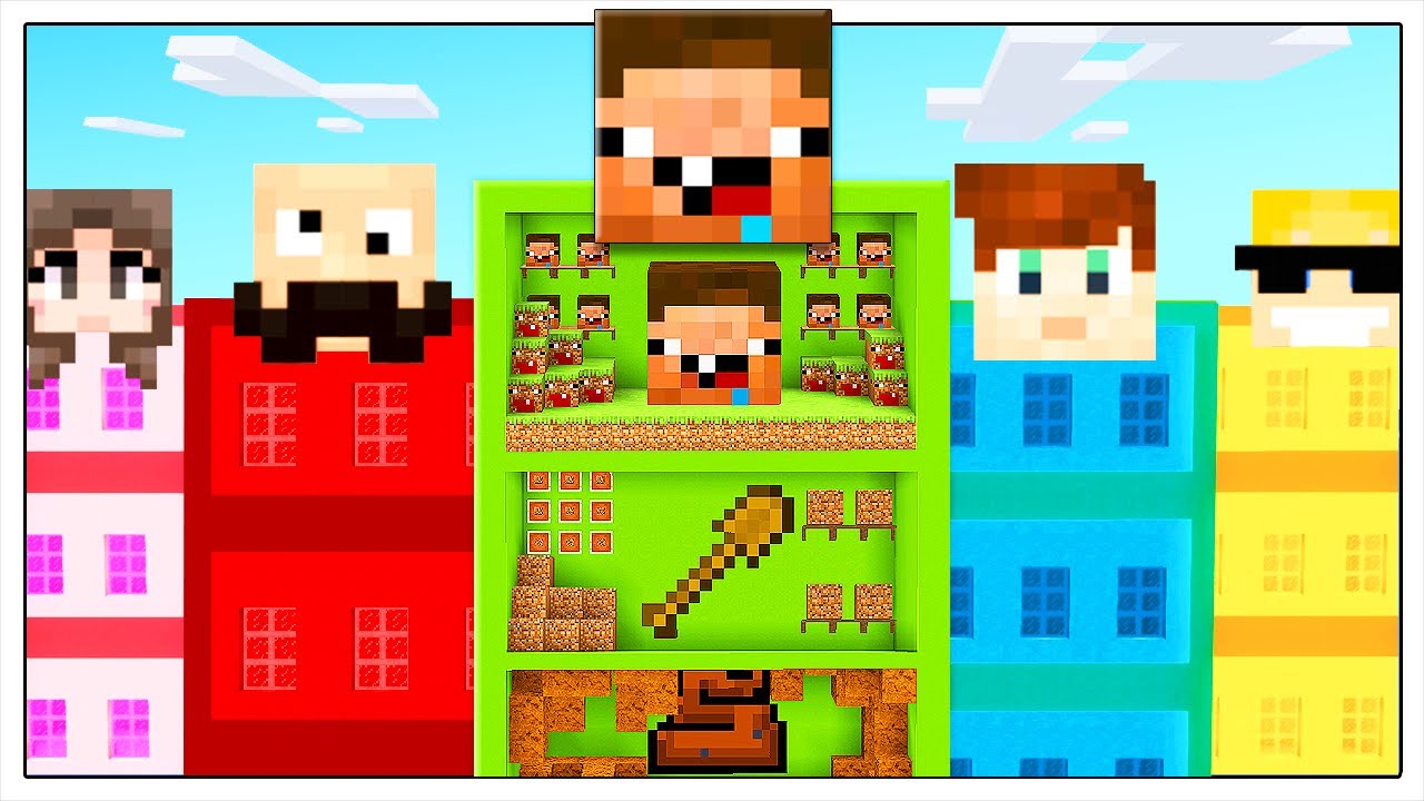 COSTRUIAMO LA CASA DI NOOB NELLA CITT&Aacute; DEGLI YOUTUBERS! - Minecraft ITA