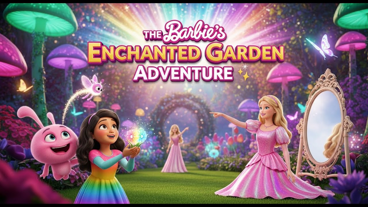 "बार्बी का जादुई बगीचा साहसिक! 🌈 ग्लूम-ग्लूप का रंगीन बदलाव | बच्चों की कहानी | Kids Sowmiya Show"
