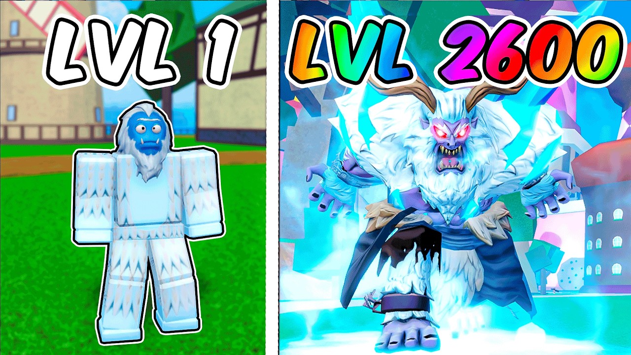 UPEI DO 1 AO 2600 COM A FRUTA YETI no BLOX FRUITS!!