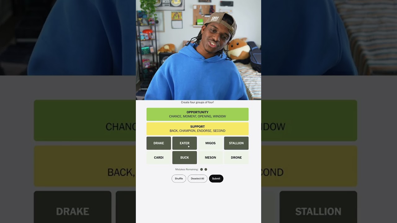 My fault, Drake #wordletok #wordgames #connections #wordle #nytgames