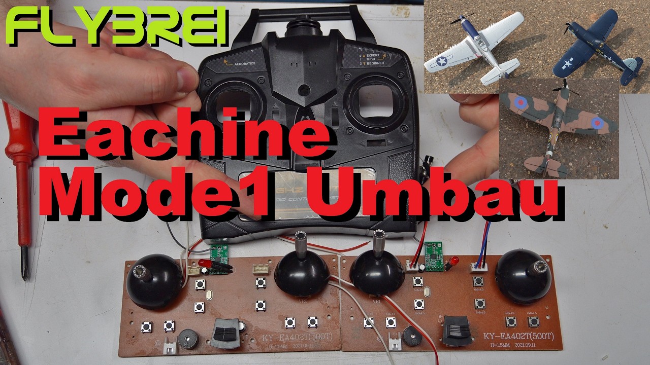 Eachine Mode 1 Fernsteuerung Umbau - auch Mode 3 Mode 4 für Eachine und VolantexRC 400er und 500er