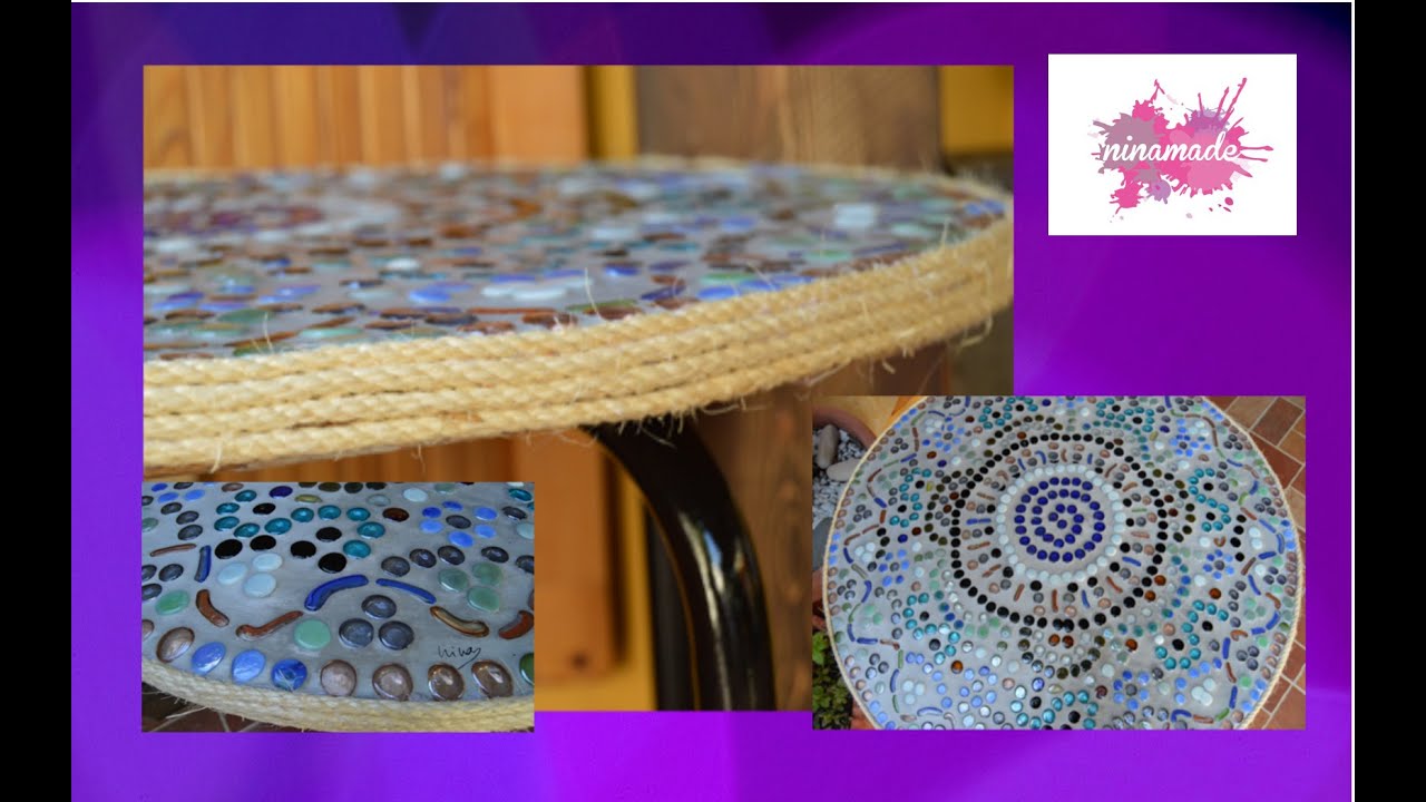 DIY. Table en mosaïque // Mosaic table.