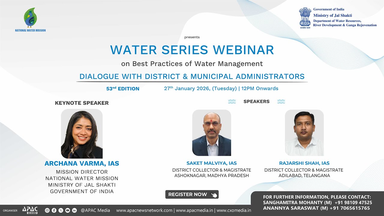 53rd Edition of Water Series Webinar on Best Practices of Water Management