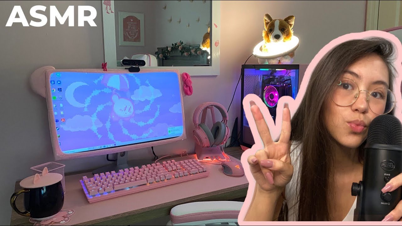 ASMR | My Pink PC Build | fast triggers