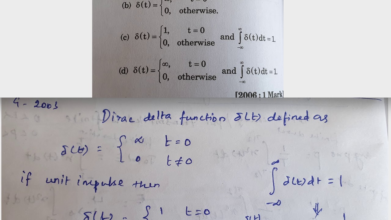 GATE 2006 ECE | Signals and Systems | Dirac-delta function