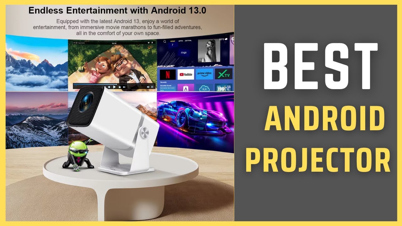 Best Android Projector | 4K HD Projector  Android WiFi 3D Home Theater Review in 2025
