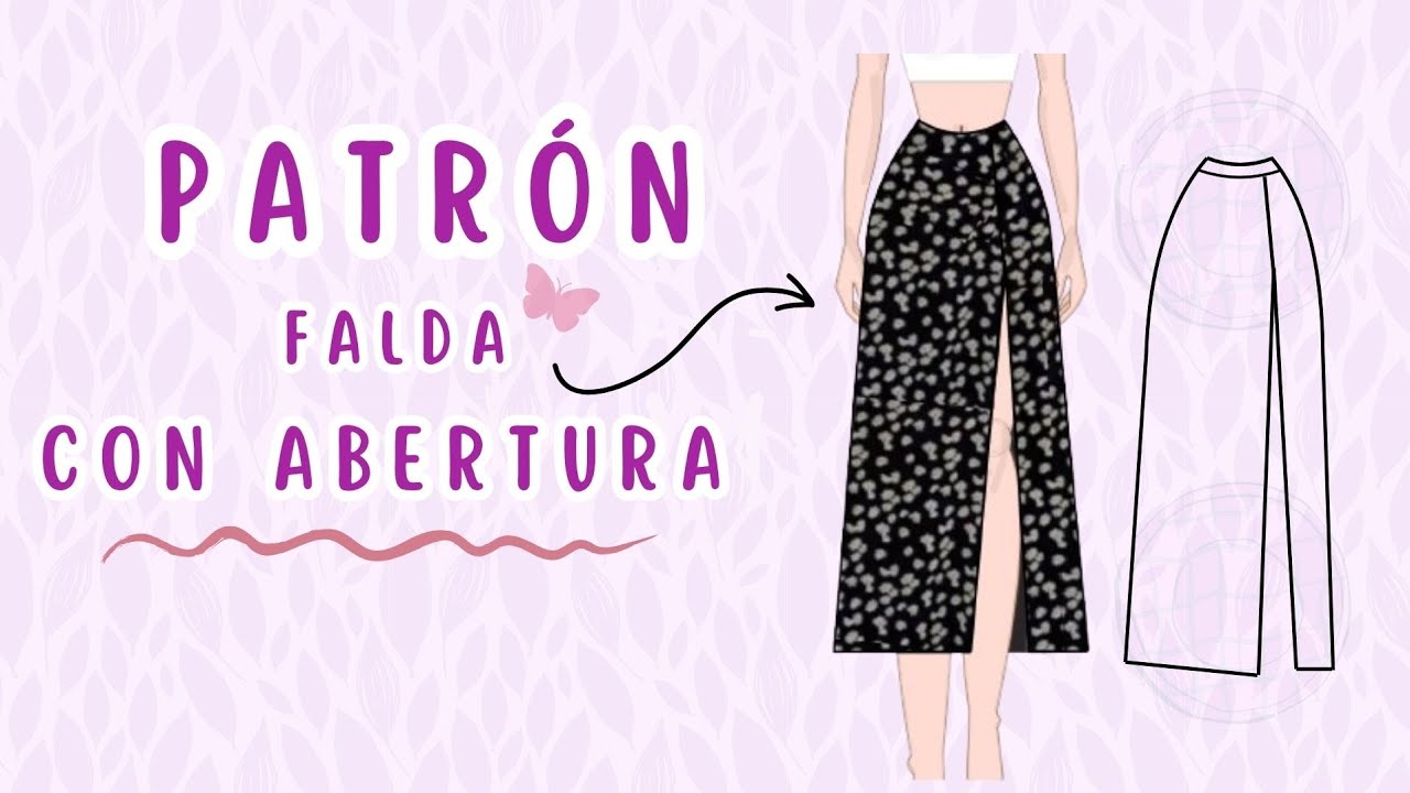 ¿Como hacer el PATRÓN de una MAXI FALDA con abertura en la pierna? | TUTORIAL