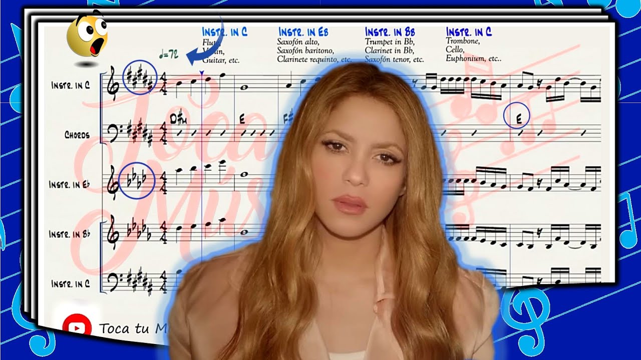 Shakira - Acróstico PARTITURA