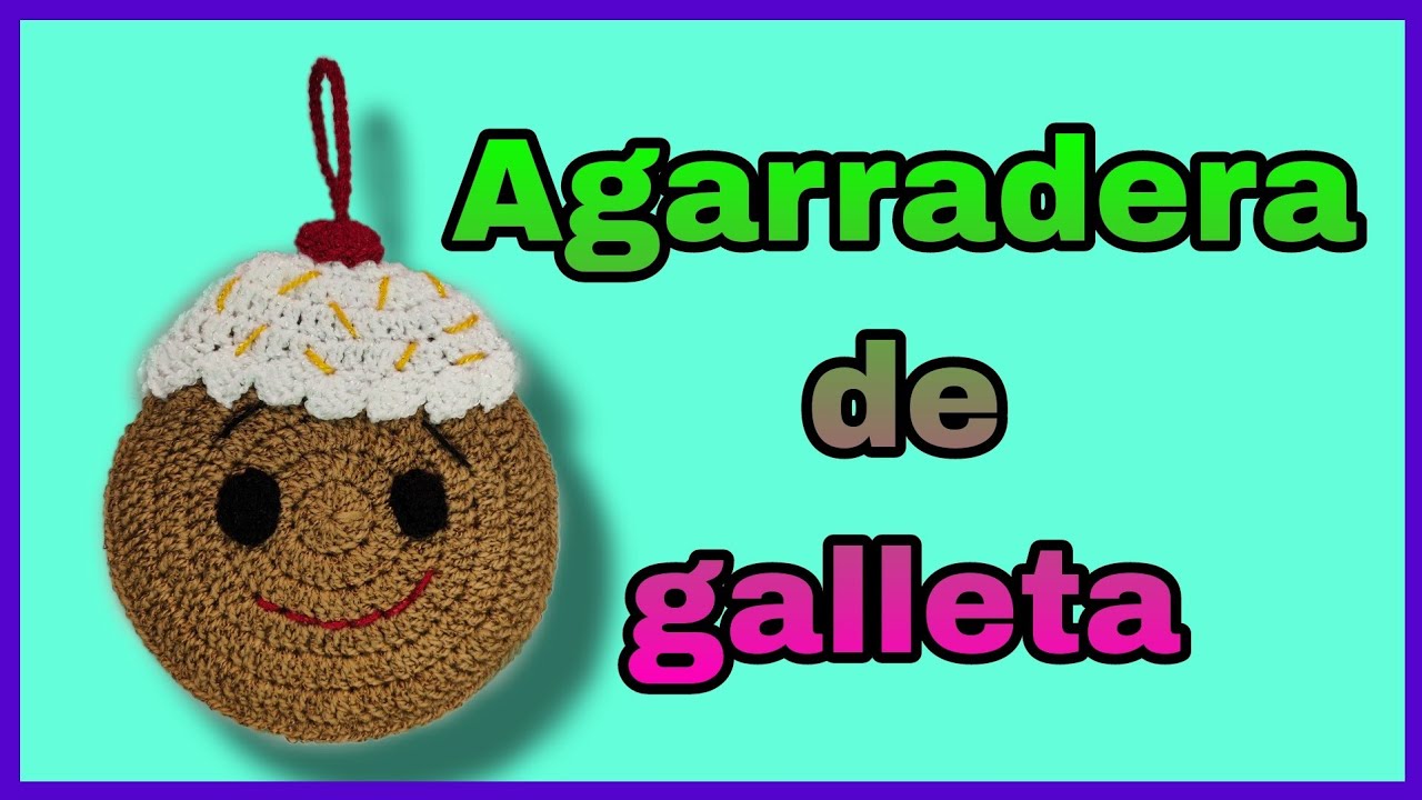 AGARRADERA de cocina 🍳 GALLETA 🍪 de JENGIBRE tejida a CROCHET 🧶.