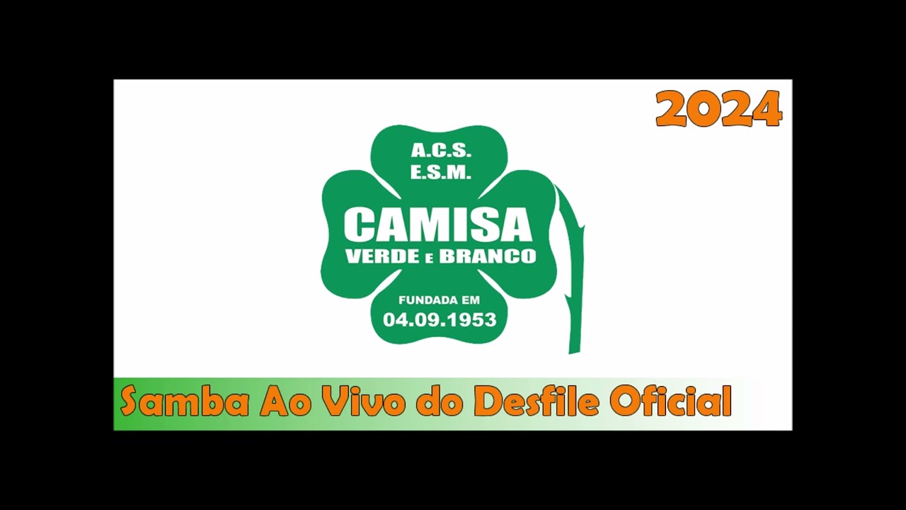 Samba Ao Vivo Desfile Oficial 2024 – 01 Camisa Verde e Branco (www.tamborins.com.br)