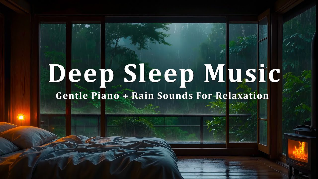 Relaxing Sleep Music & Winter Rain Sounds for Sleeping, Bedroom Calmness and Winter Rain Mood