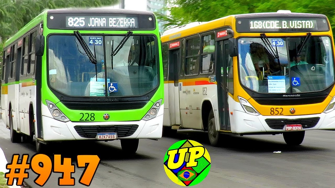 #947 - ONIBUS RECIFE - Av. Agamenon Magalhães - Muitos ônibus na frente do hospital português