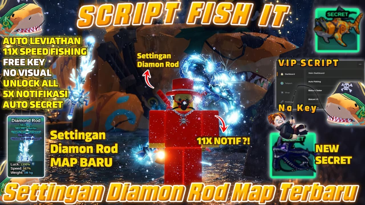 SCRIPT FISH IT VIP GRATIS 2026 !! AUTO FARM, 11X SPEED FISHING, INSTANT FISHING, AUTO LEVIATHAN DEN