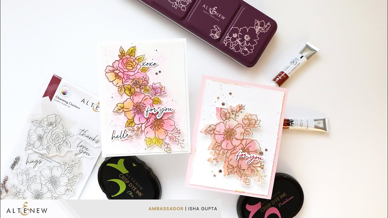 One Stamp, Two Stunning Cards | Altenew Vellum Embossing & Watercolor Backgrounds