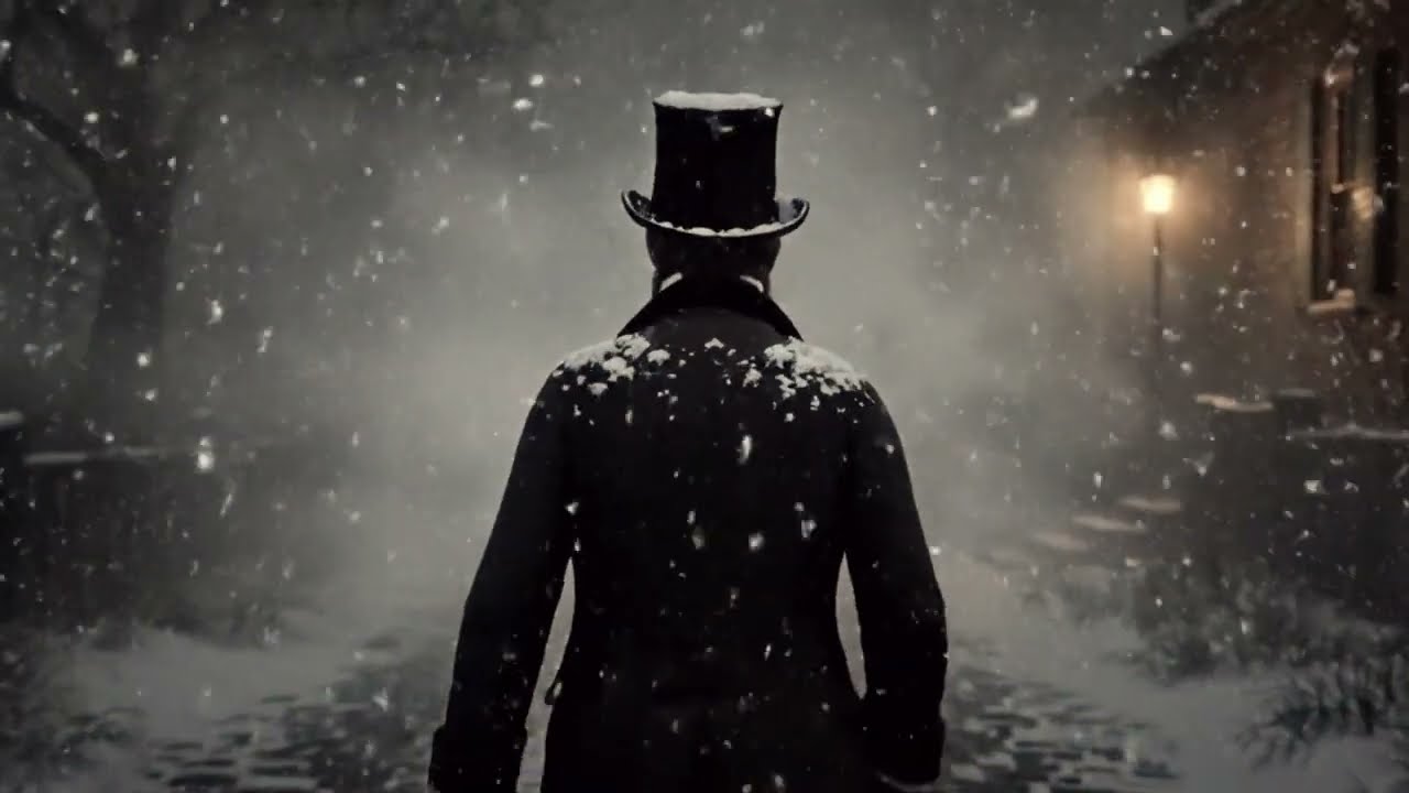 A Walk Through Victorian London Christmas Eve 1850 | Steampunk Night Atmosphere