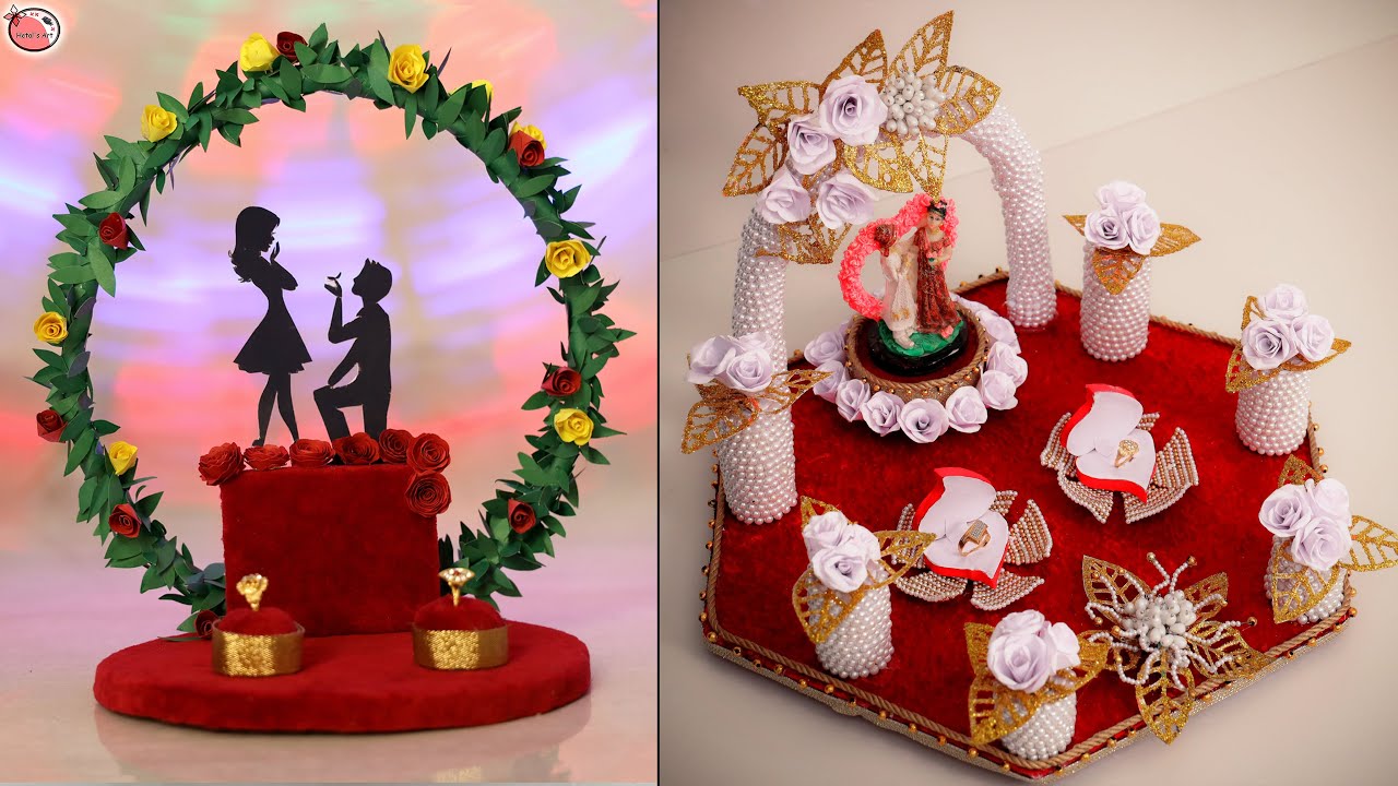 4 Newest!!.. Engagement Ring Tray Decoration Idea || Weeding Tray Decor