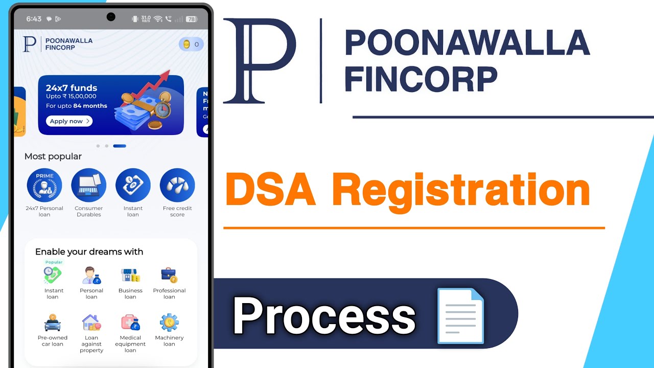 Poonawalla fincorp DSA Registration Process