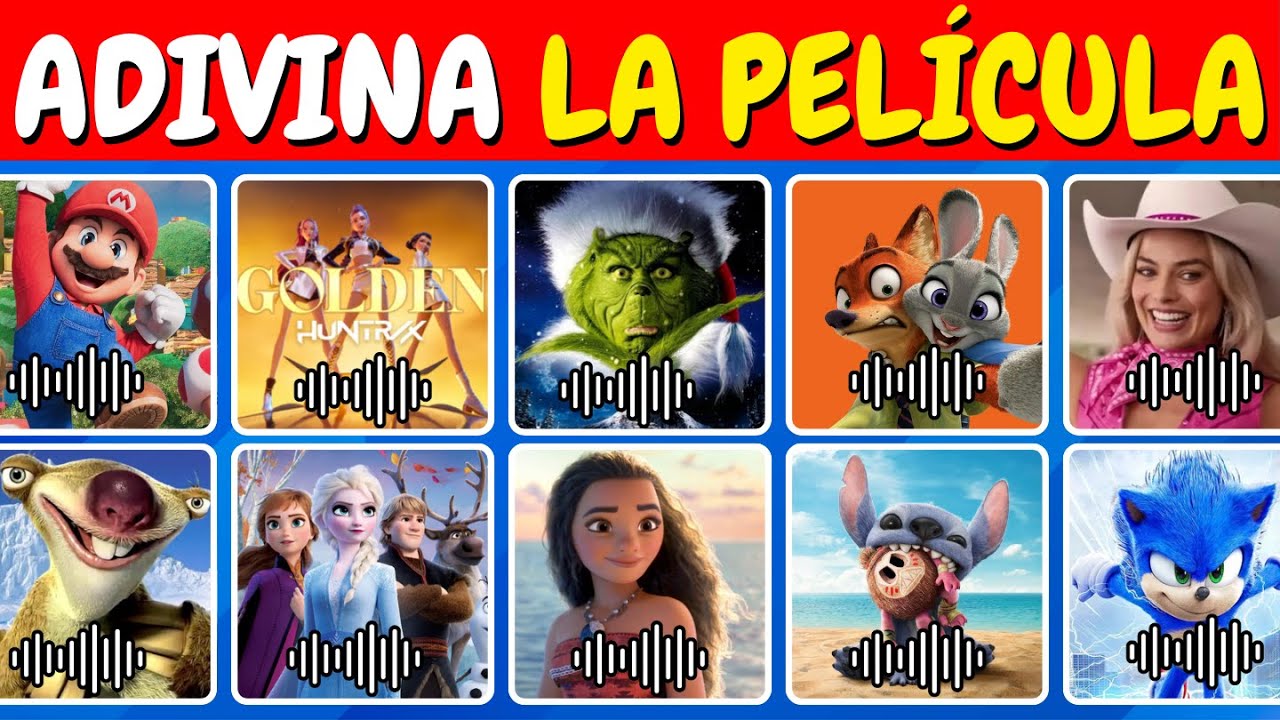 Adivina 19 PELÍCULAS Por La CANCIÓN😀🎶Guerreras K Pop😍El Grinch💚Frozen💙Netflix❤️Adivina La Película❤️