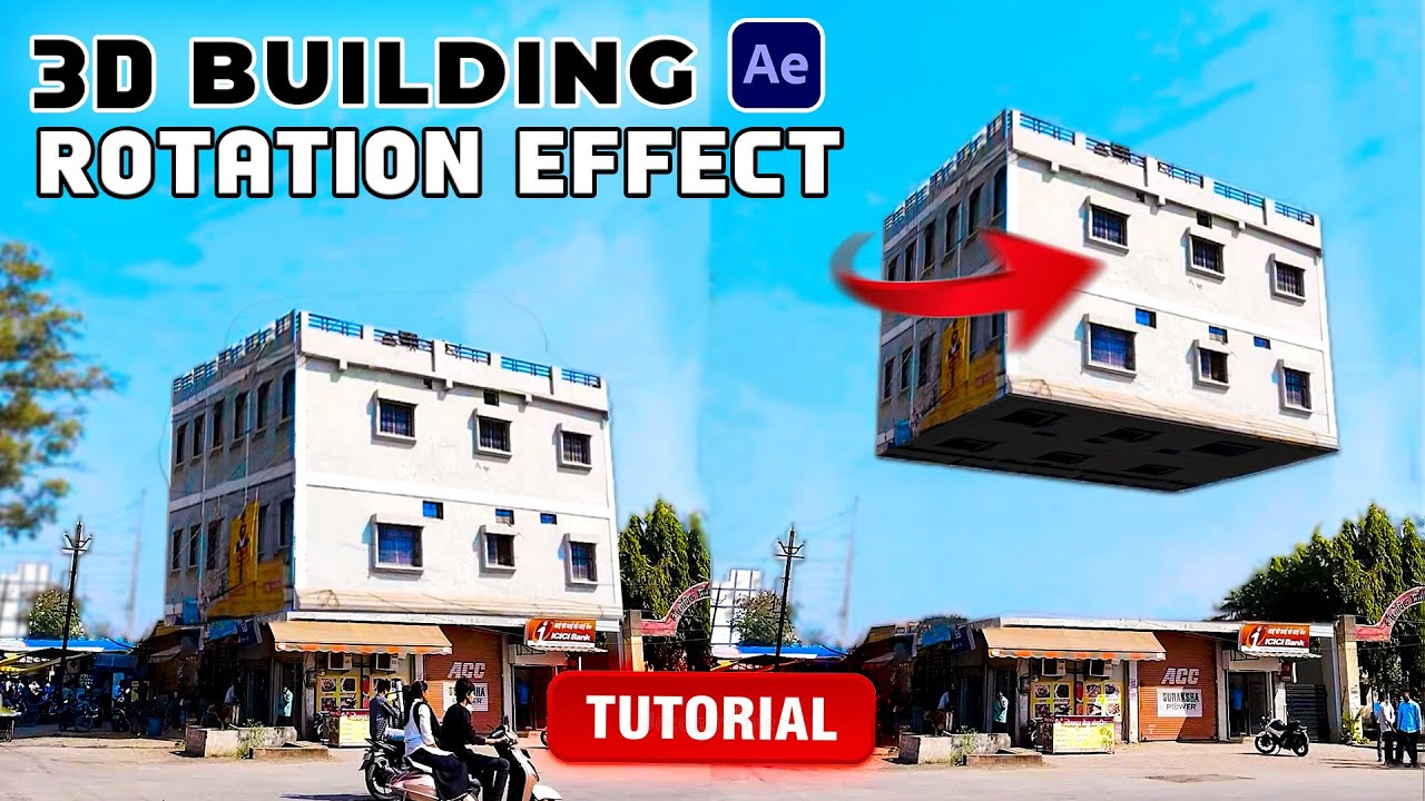 How To Create 3D Building Rotation Effect in After Effects Tutorial | Master the 3D Workspace