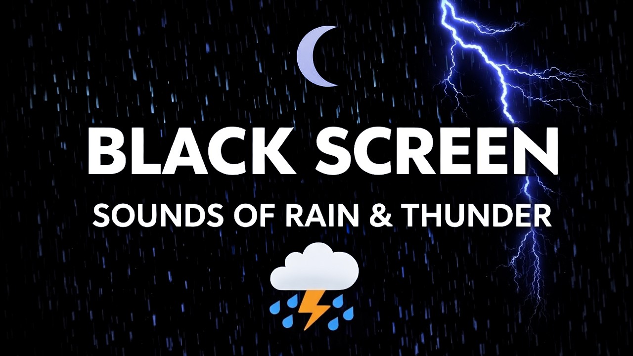 Extreme Rain & Thunderstorm ⛈️ Rain Sounds of Deep Sleep White Noise