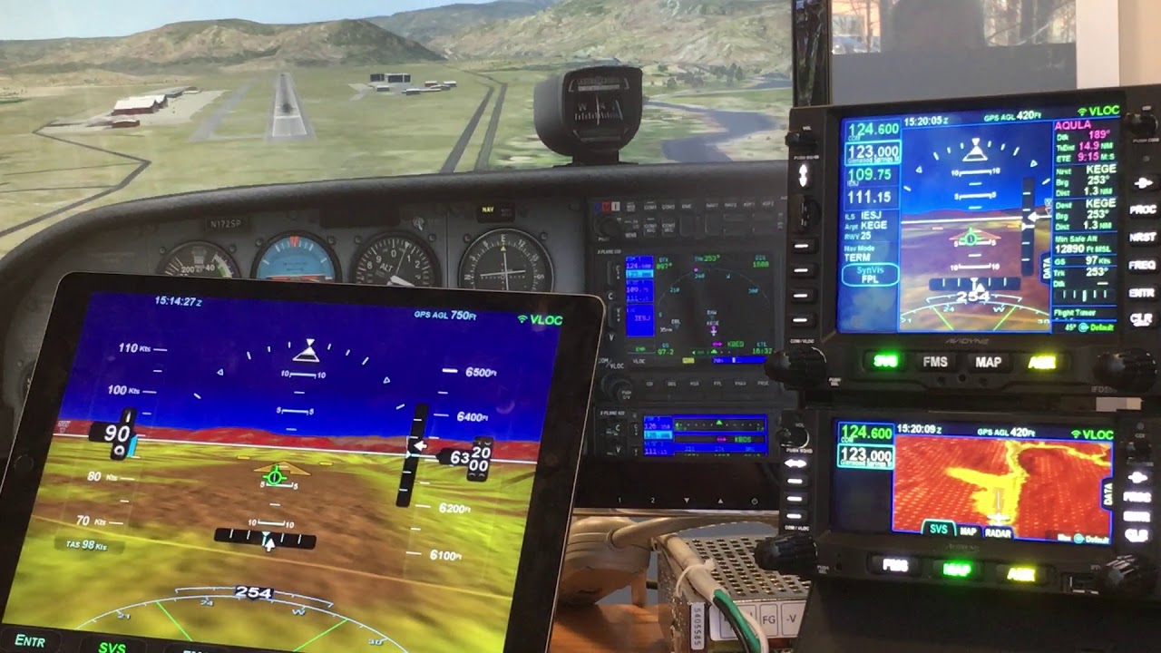 Avidyne IFD550 flying with X-Plane