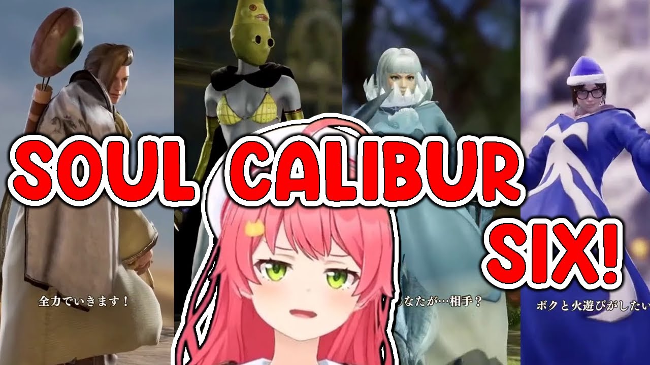Miko notices the new references of Soul Calibur characters