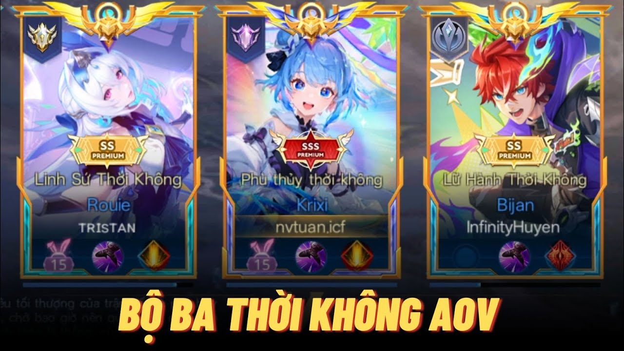 Icyfoxx và bộ ba Thời Không ROUIE - KRIXI - BIJAN chung team chiến đét, hiệu ứng bùng nổ | Liên Quân