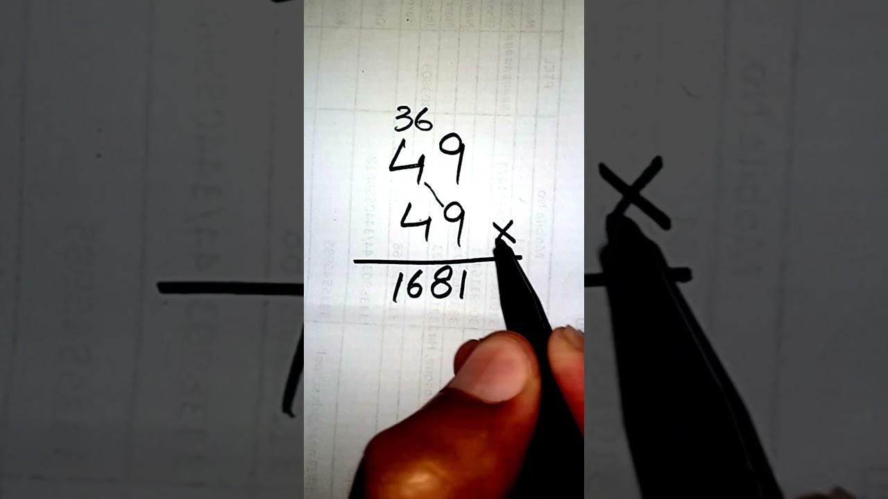 Multiplication 49❌49 #shorts #multiplication #maths #multiplicationtricks