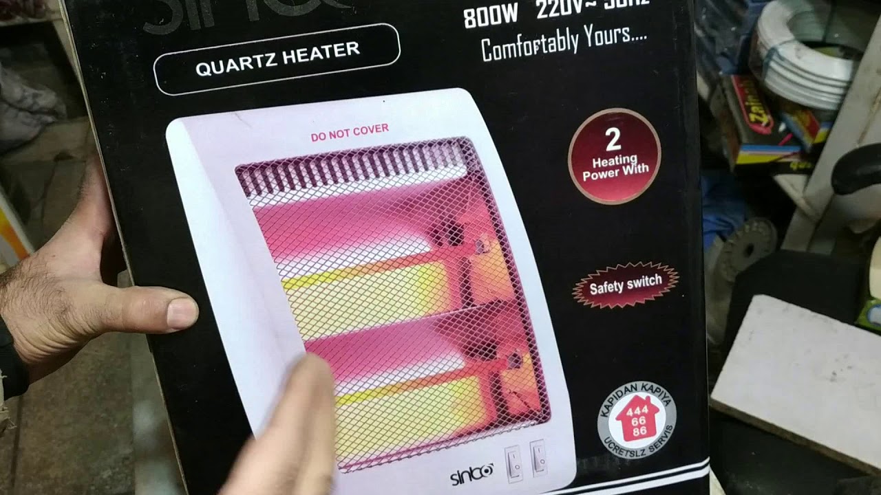 Quartz heater unboxing with details
