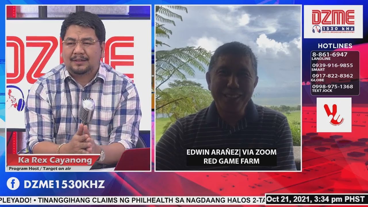 BREEDERS ON AIR : RED  GAME FARM OF EDWIN ARAÑEZ