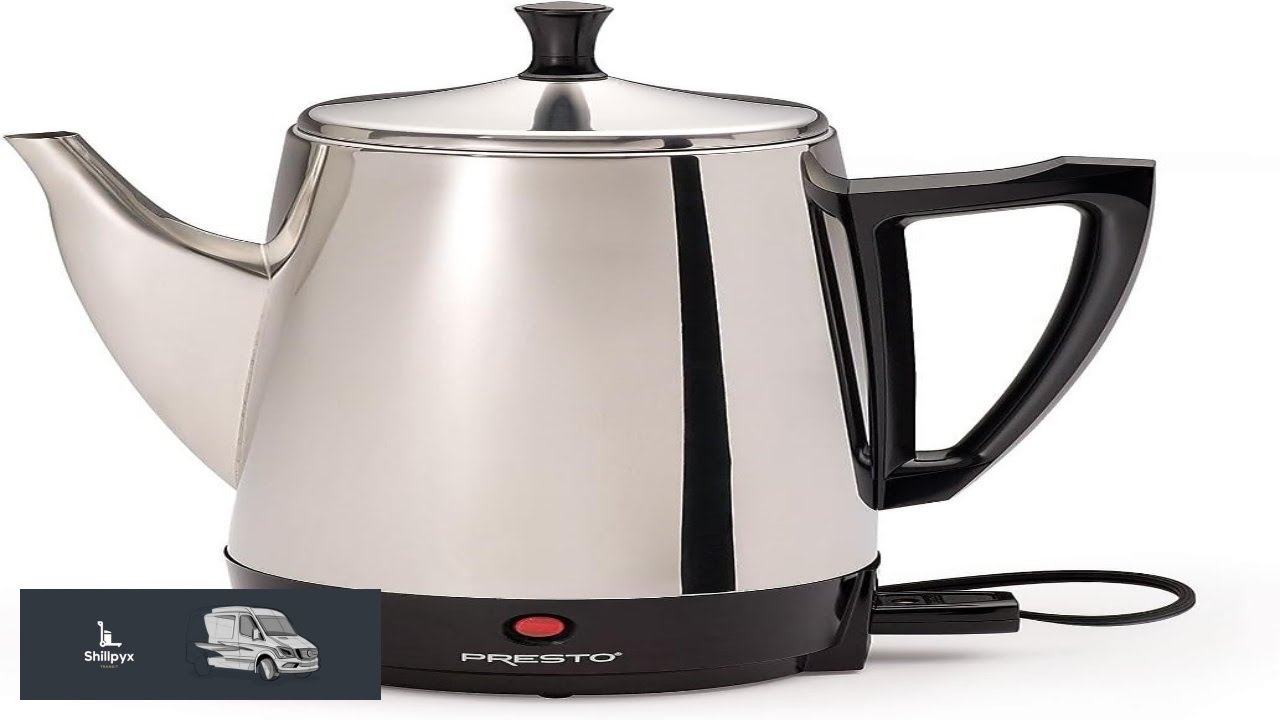 Presto 02811 Stainless Steel Electric Coffee Percolator 12 Cups Easy Pour Spout Stay Cool
