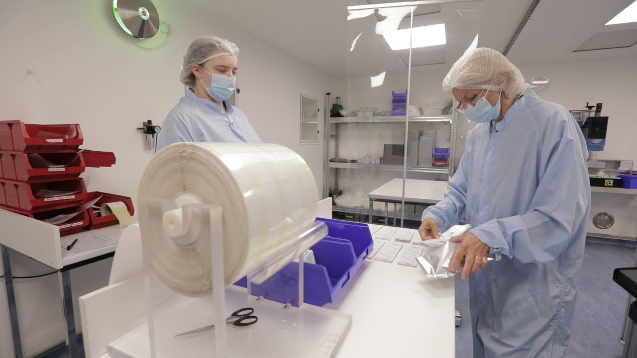 Production assembly of the geko™ device within our clean room facility - Gwalia Healthcare