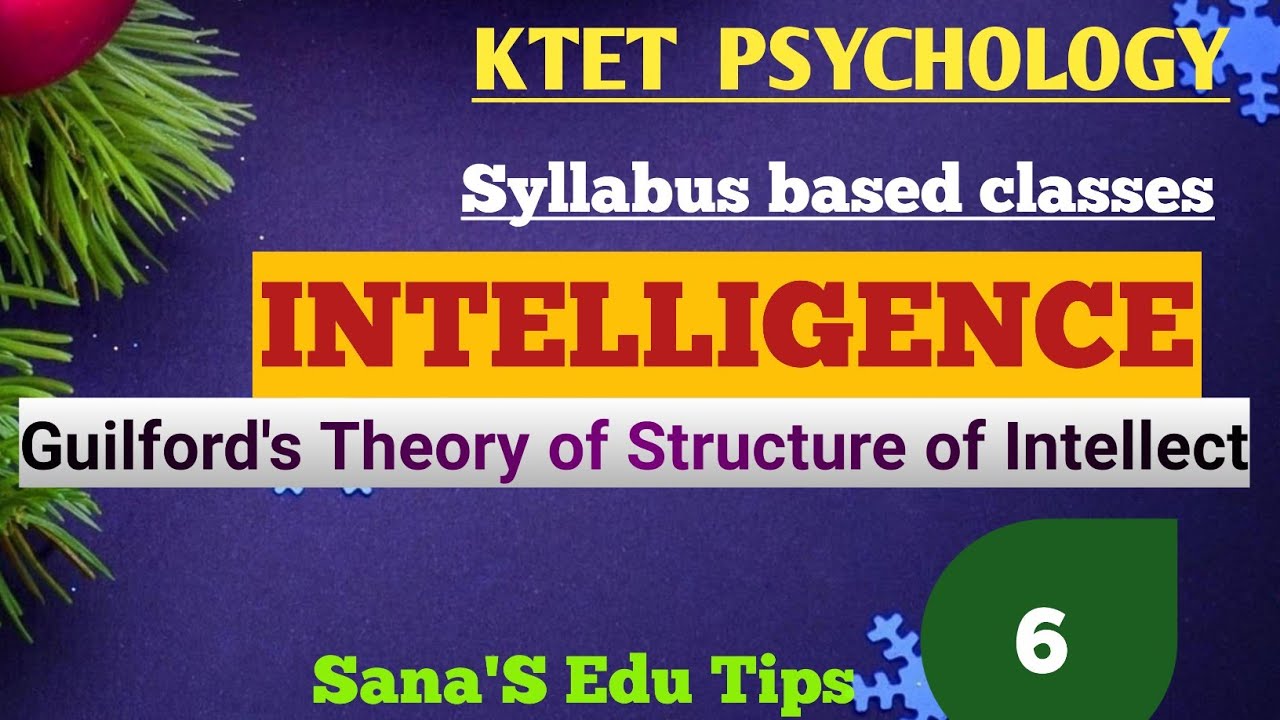 KTET PSYCHOLOGY Syllabus based classes#Guilford's Theory of Structure of Intellect#Sana'S Edu Tips