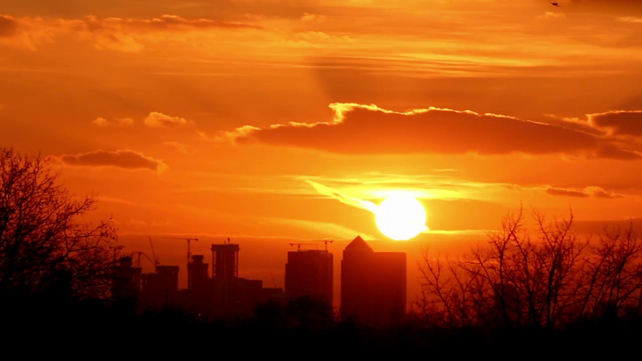 Sunset over Canary Wharf London #1