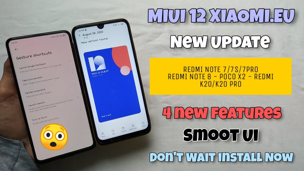 MIUI 12 XIAOMI.EU New OTA Update & Features For All Xiaomi Devices | MIUI 20.8.25 TO 20.8.27 😀😀