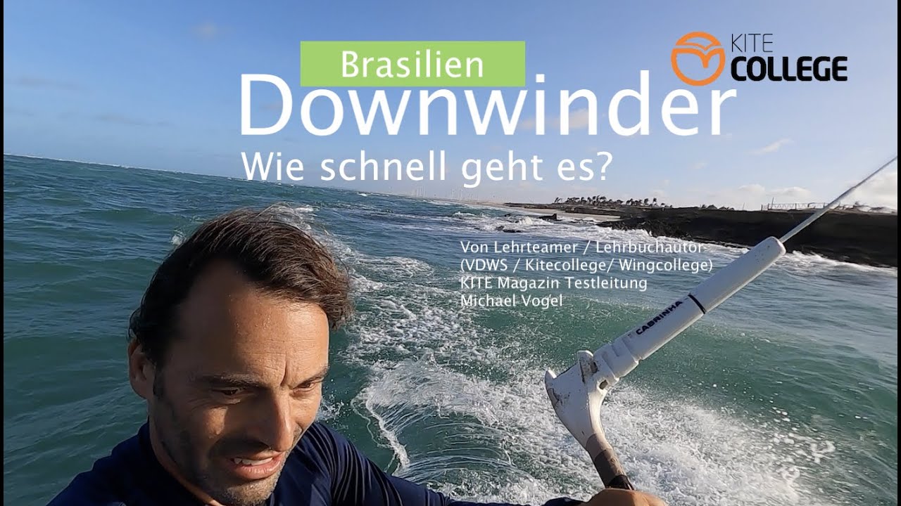 Kitecollege mit dem Kite die Küste von Brasilien entlang / Downwinder