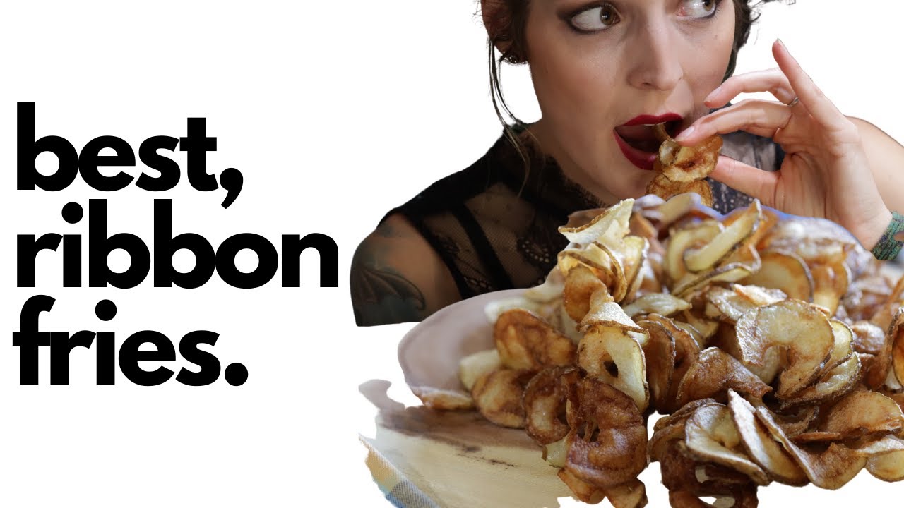 BEST Ribbon Fries ~ EASY! VEGAN!