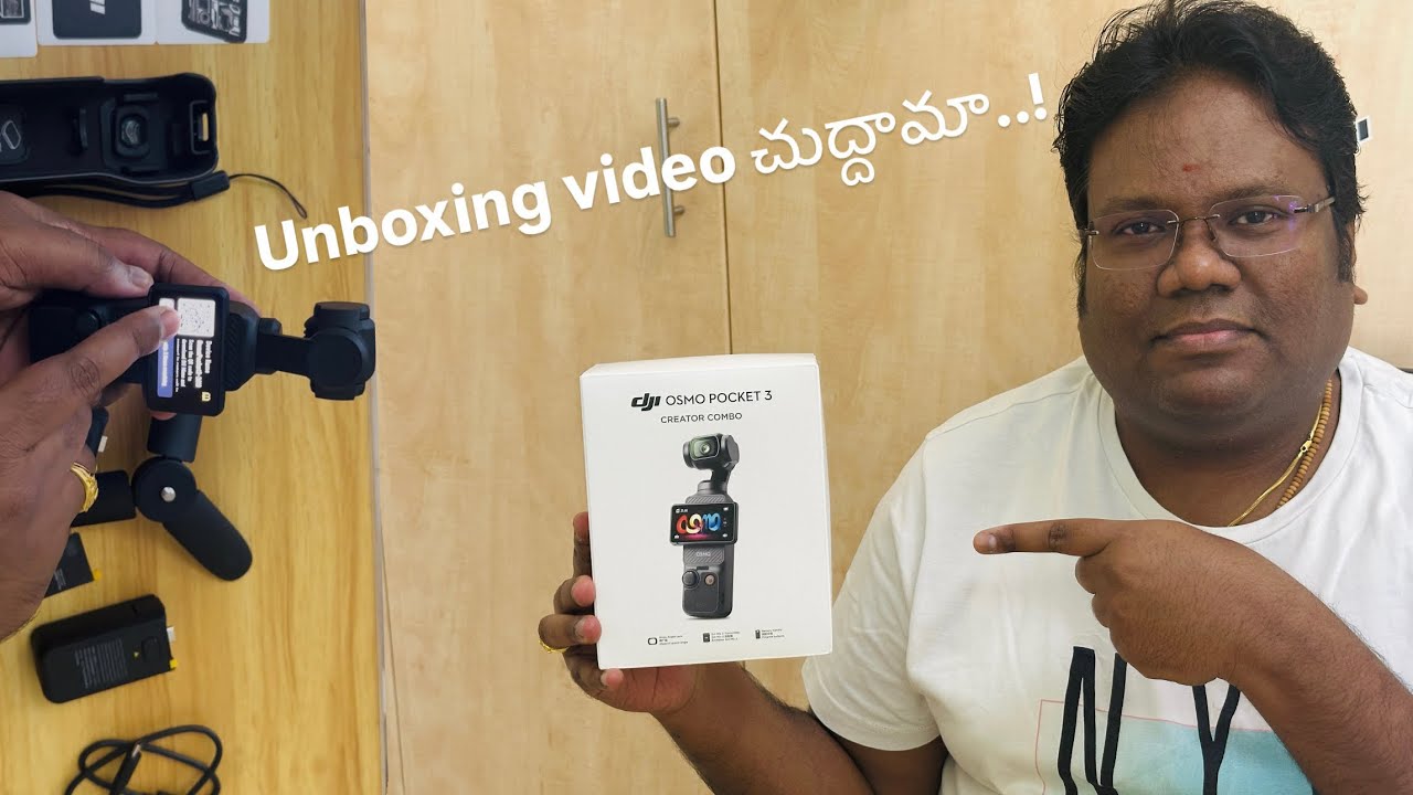 DJI unboxing🧐 Naa first Video🤩 Excited🫣!!!! #djiosmopocket3