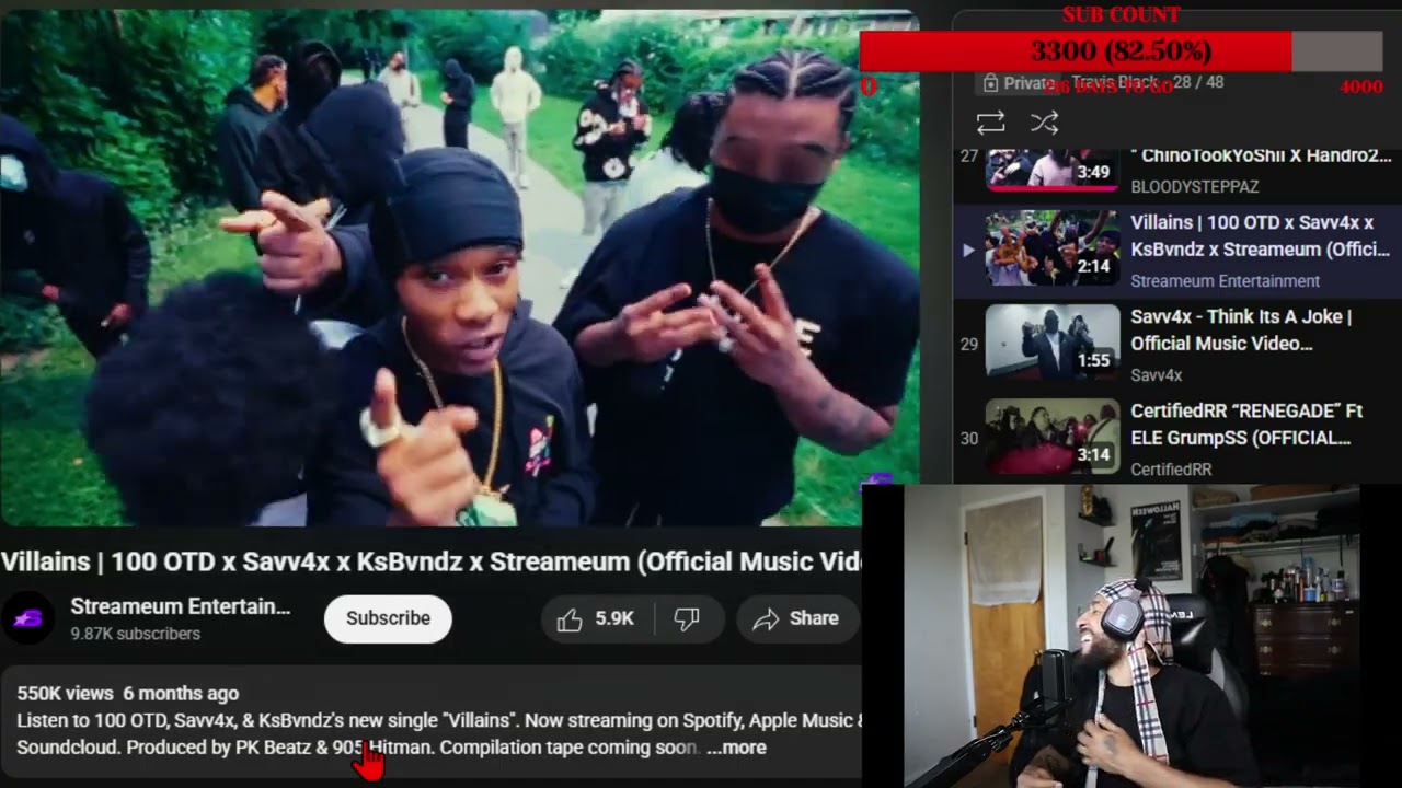 100 OTD x Savv4x x KsBvndz x Streameum - Villains (Reaction)