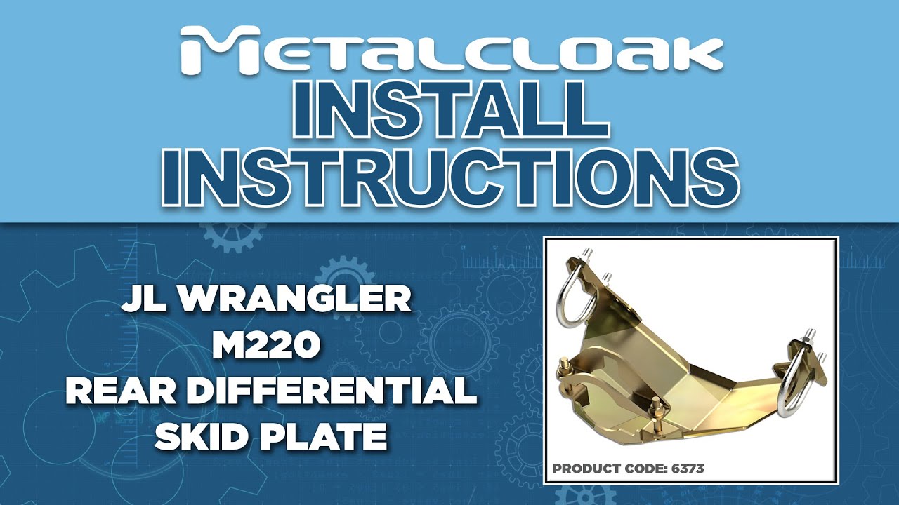 How To Install: MetalCloak M220 Rear Differential Skid Plate for the JL Wrangler