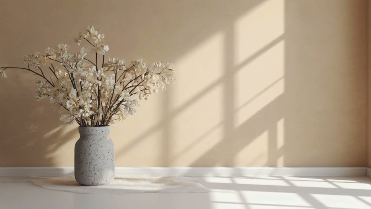 Neutral Floral Screensaver | Minimal Home Aesthetic | Cozy | 4K Screensaver | TV Art | Framed TV