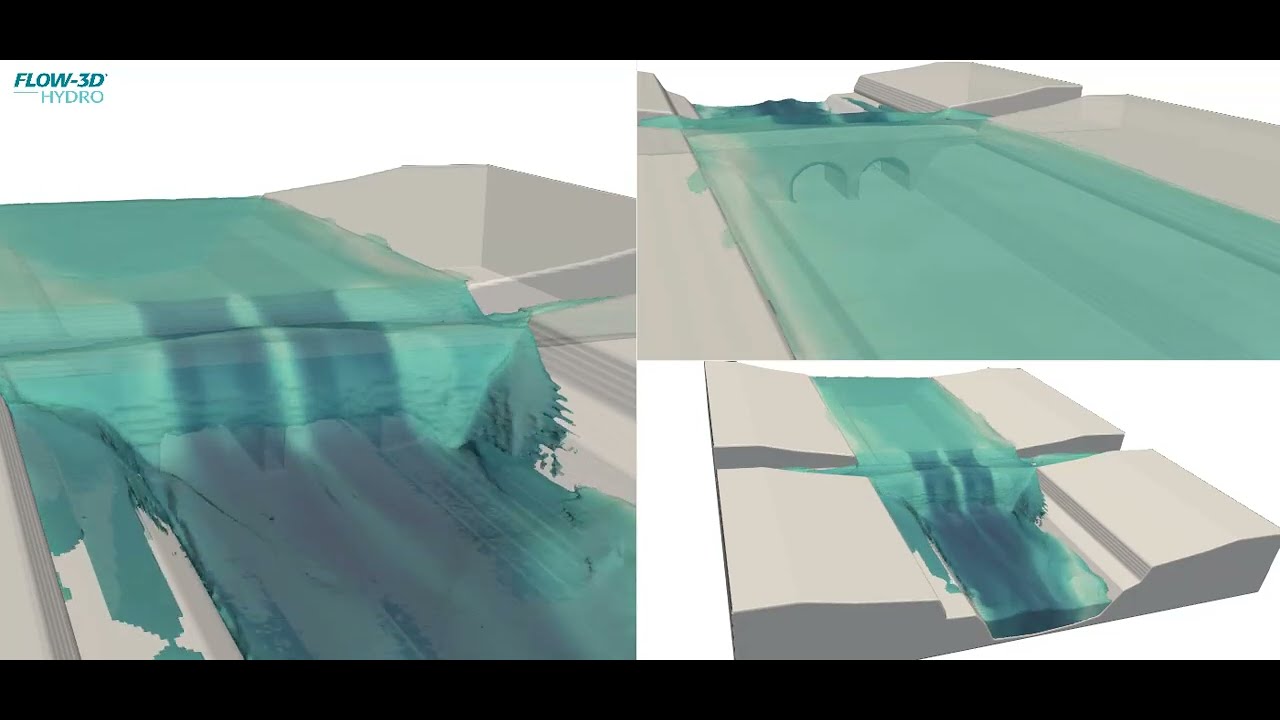 Bridge Overtopping | FLOW-3D HYDRO