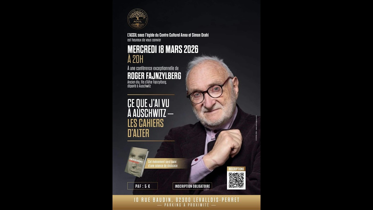 Conference Roger Fajnzylberg : Ce que j'ai vue à Auschwitz  - Les cahiers d'Alter